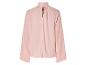 Eine rosa Bluse mit langen Ärmeln.