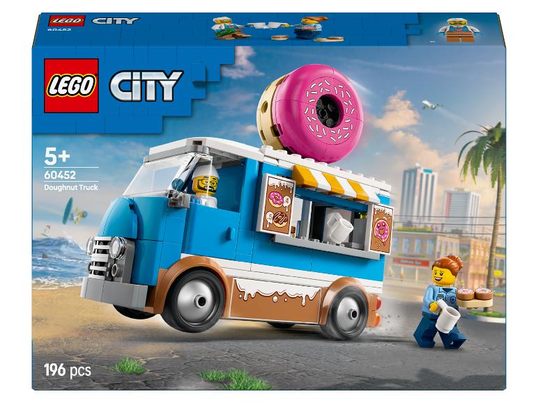 LEGO City 60452 Donut Truck Set mit blauem Truck und zwei Minifiguren.