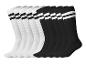 Achterpack schwarze und weiße gestreifte Sportsocken.