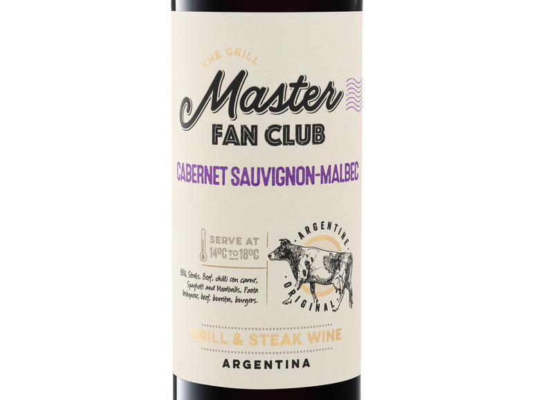 trocken. Fan 2022 Masters Argentinien Grill Rotwein Sauvignon-Malbec Cabernet Club