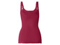 Ein dunkelrotes Tanktop mit Spitze