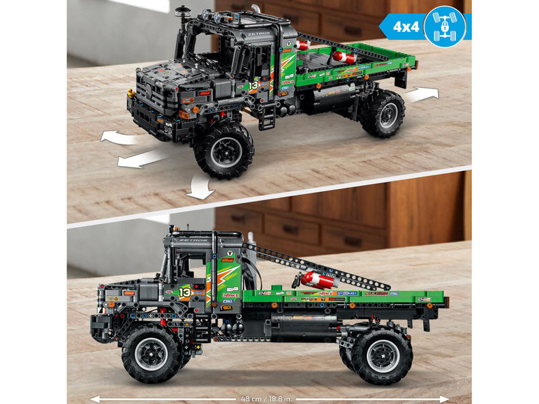 Gehe zu Vollbildansicht: LEGO® Technic 42129 »Appgesteuerter 4x4 Mercedes-Benz Zetros Offroad-Truck« - Bild 7