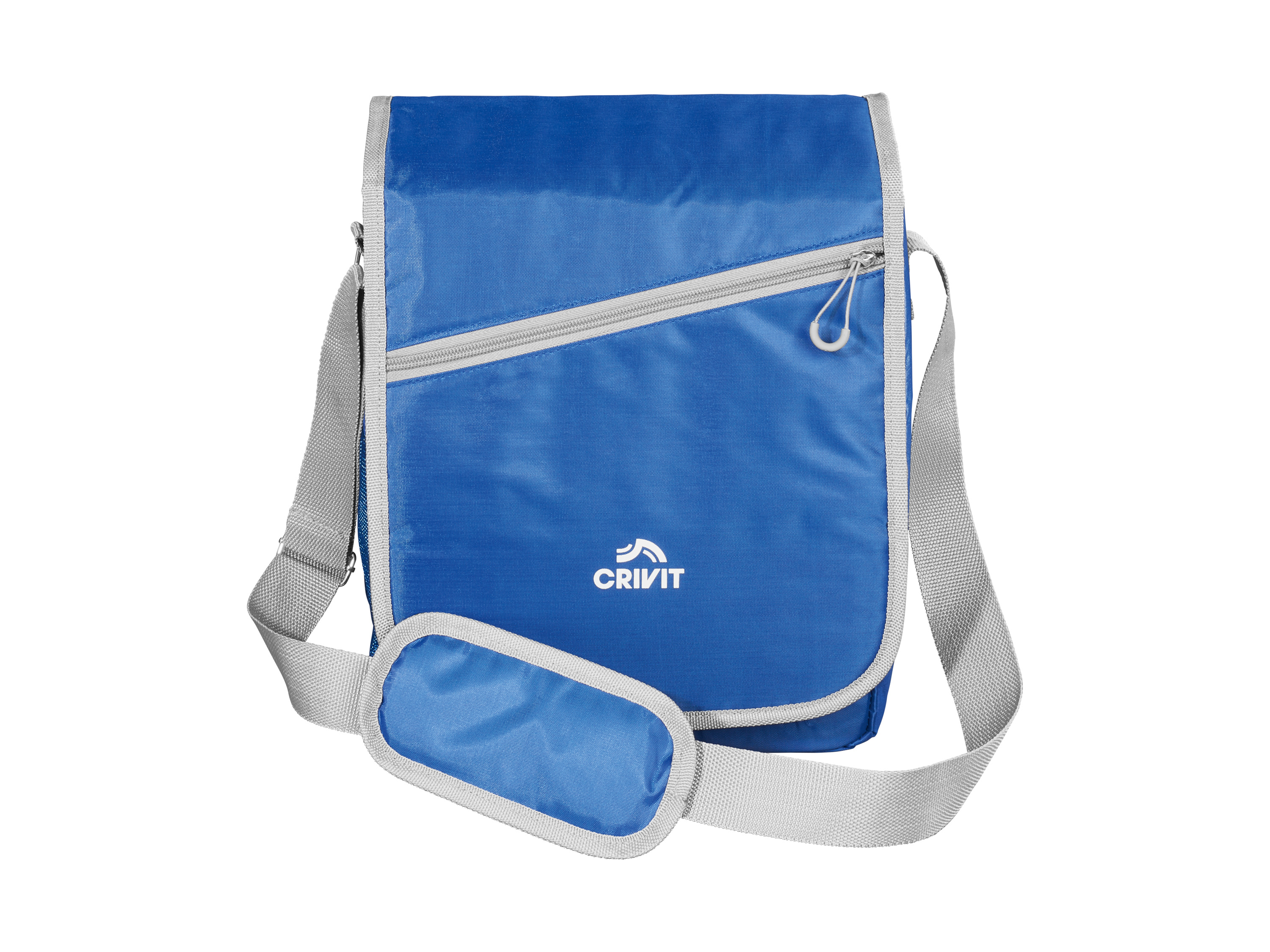 CRIVIT Kühltasche klein CKT 11 B1 (Klapptasche, blau)““ | gepolstertem Schultergurt Geräumiges Hauptfach mit großer Öffnung für einfachen Zugang Praktische Fronttasche mit Reißverschluss Flacher Boden zum sicheren Abstellen grau : Mit praktischen Griffen Handtasche, blau : Seitliche Netztasche mit Gummizug Mit praktischem Griff Klapptasche, blau : Zusätzliches Außenfach mit Reißverschluss und Kordelzug Produktmerkmale tabletd Kühlsystem: – Nutzinhalt: grau