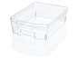 Transparente Plastikbox für die Aufbewahrung im Kühlschrank.