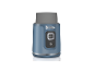Blauer und grauer Personal Blender mit 'START STOP' und Power-Tasten