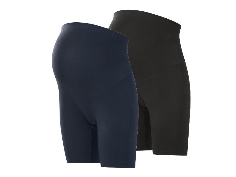 2er-Pack Umstandsshorts, eine marineblau und eine schwarz