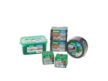 SPAX Terrassenbau-Set, für 6 m² Terrassen