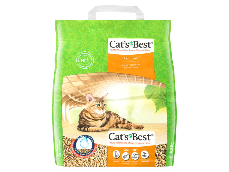 Cat's Best Comfort Katzenstreu, 2 x 4,3 kg LIDL