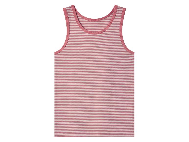 Kinder gestreiftes rosa-weißes Unterhemd