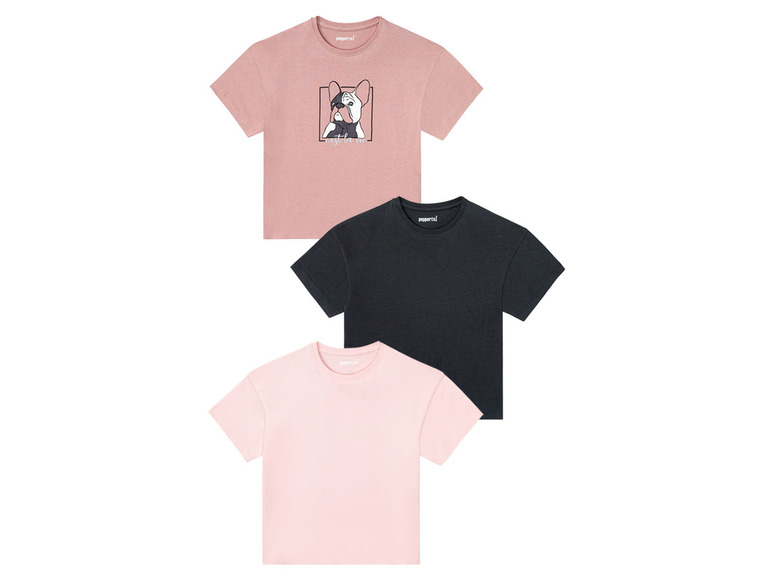 Gehe zu Vollbildansicht: PEPPERTS® Mädchen T-Shirts, 3 Stück, aus reiner Baumwolle - Bild 10