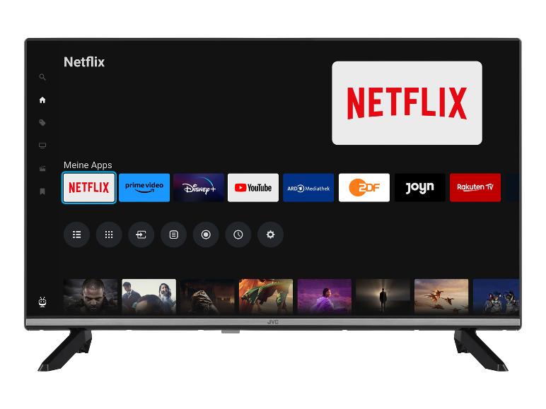 JVC Smart-TV mit Netflix, Prime Video und weiteren Apps.