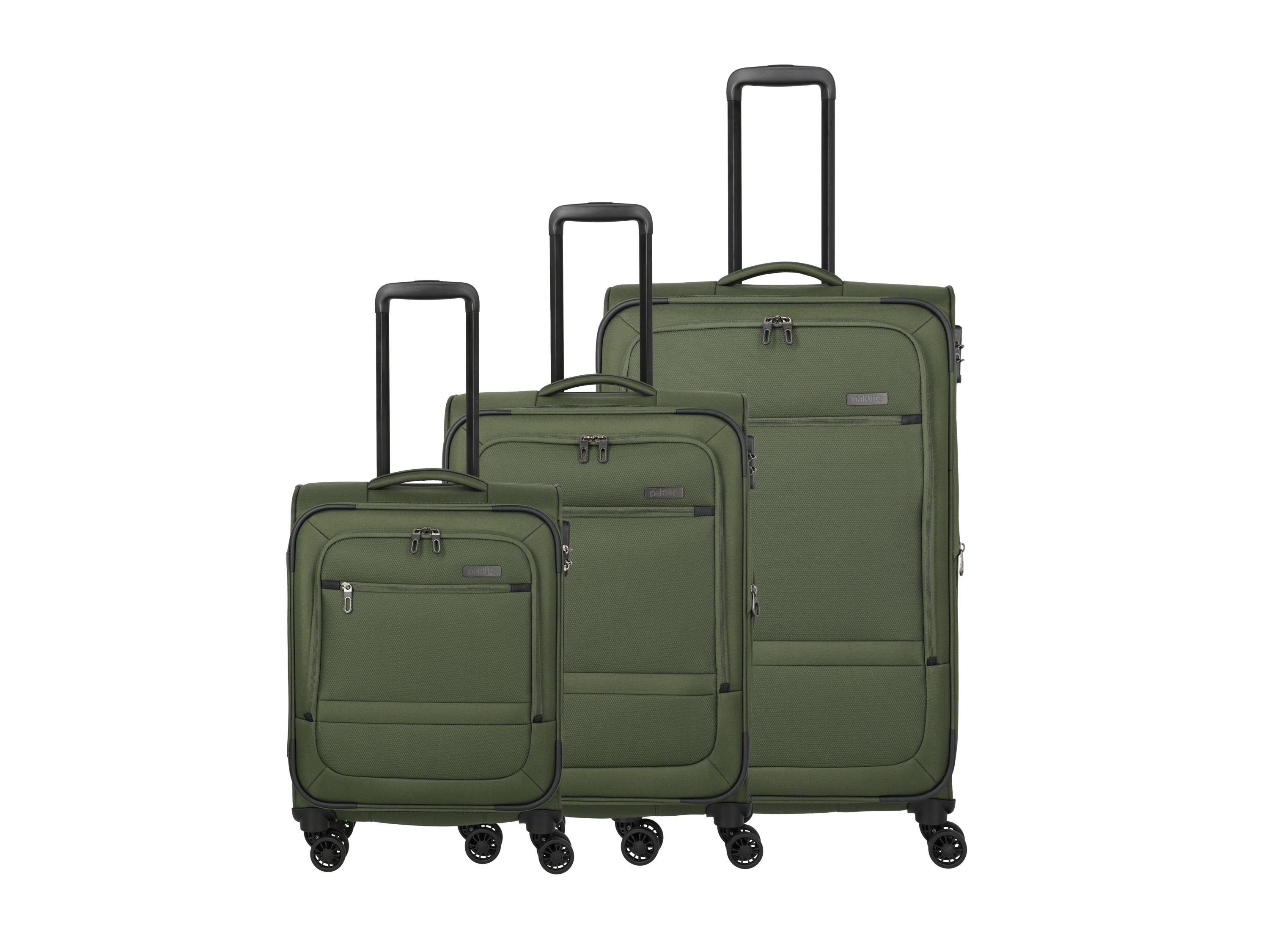 PAKLITE Softschalenkoffer Lido Set (Olive)