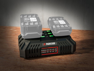 PARKSIDE® 20 V Akku-Doppelladegerät »PDSLG 20 A1«, 4,5 A, ohne Akku