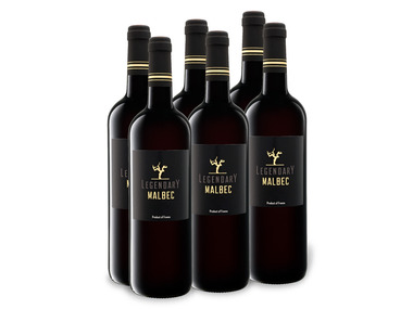 6 x 0,75-l-Flasche Weinpaket Legendary Malbec Côtes du Lot IGP trocken, Rotwein