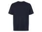 Dunkelblaues T-Shirt mit kurzen Ärmeln.