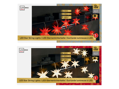 LIVARNO home LED-Sternenlichterkette, 10 LEDs