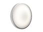 Runde LED-Deckenleuchte mit silbernem Rand