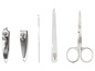 Nagelschneider, Nagelfeile, Pinzette und Schere von Livarno.