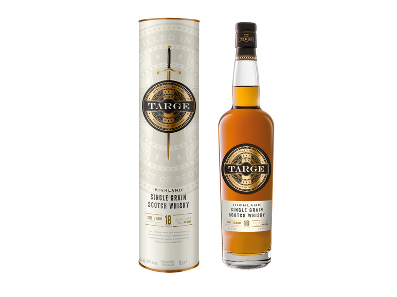Gehe zu Vollbildansicht: The Targe Highland Single Grain Scotch Whisky 18 Jahre mit Geschenkbox 44% Vol - Bild 1