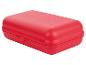 Rote Plastik-Lunchbox.