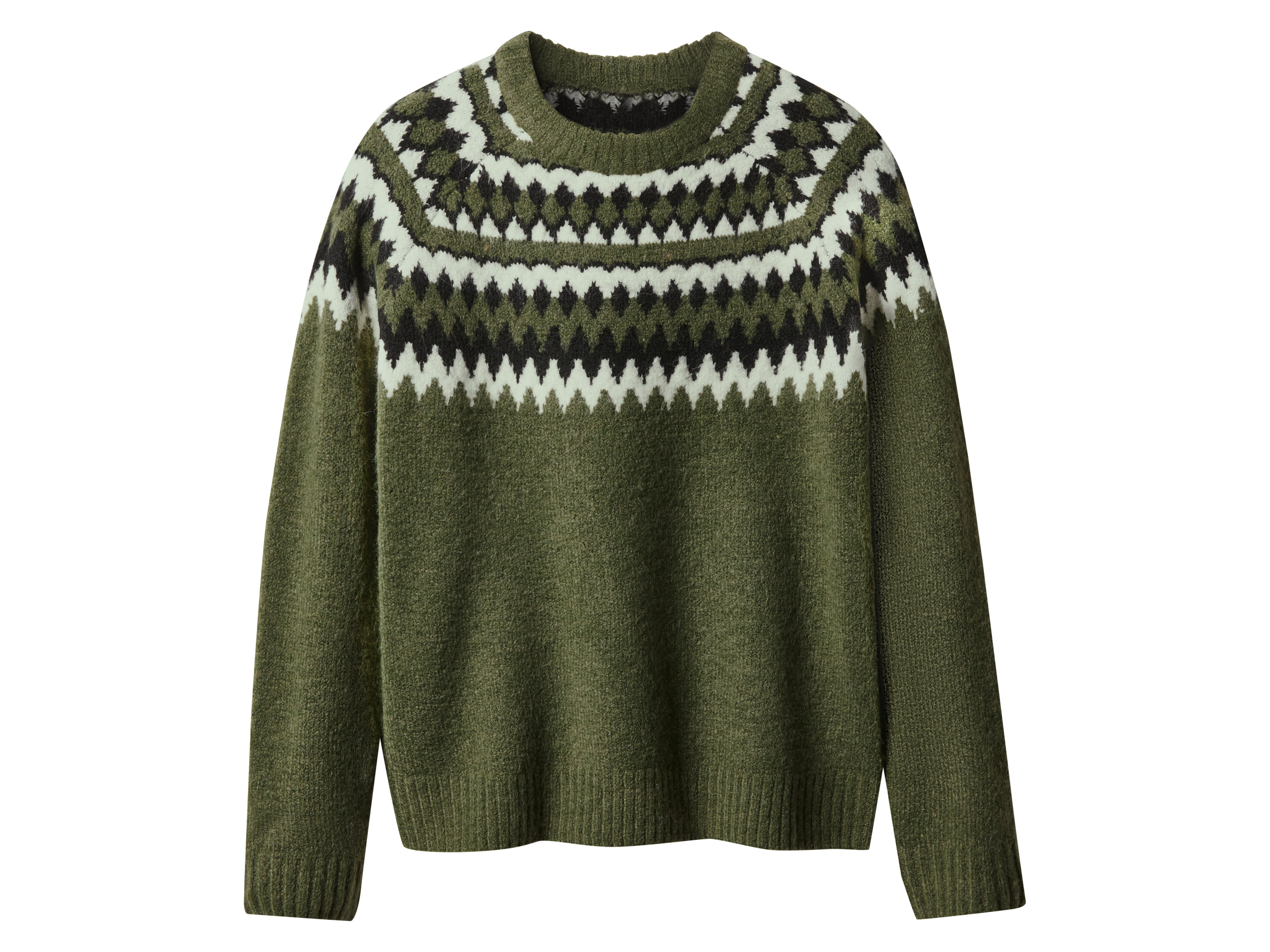 ESMARA® Damen Pullover Grobstrick (Grün, S(36/38))