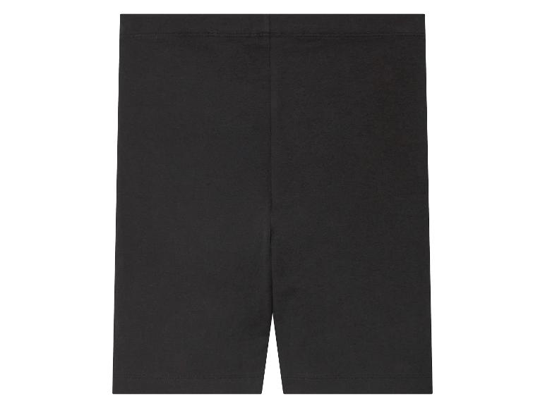 Schwarze Baumwoll-Radlerhose.