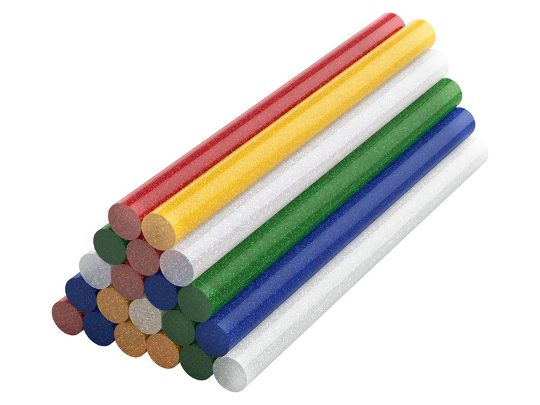 Glitzernde Klebesticks in verschiedenen Farben
