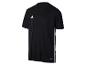 Schwarzes Adidas T-Shirt mit weißen Streifen und AEROREADY-Logo