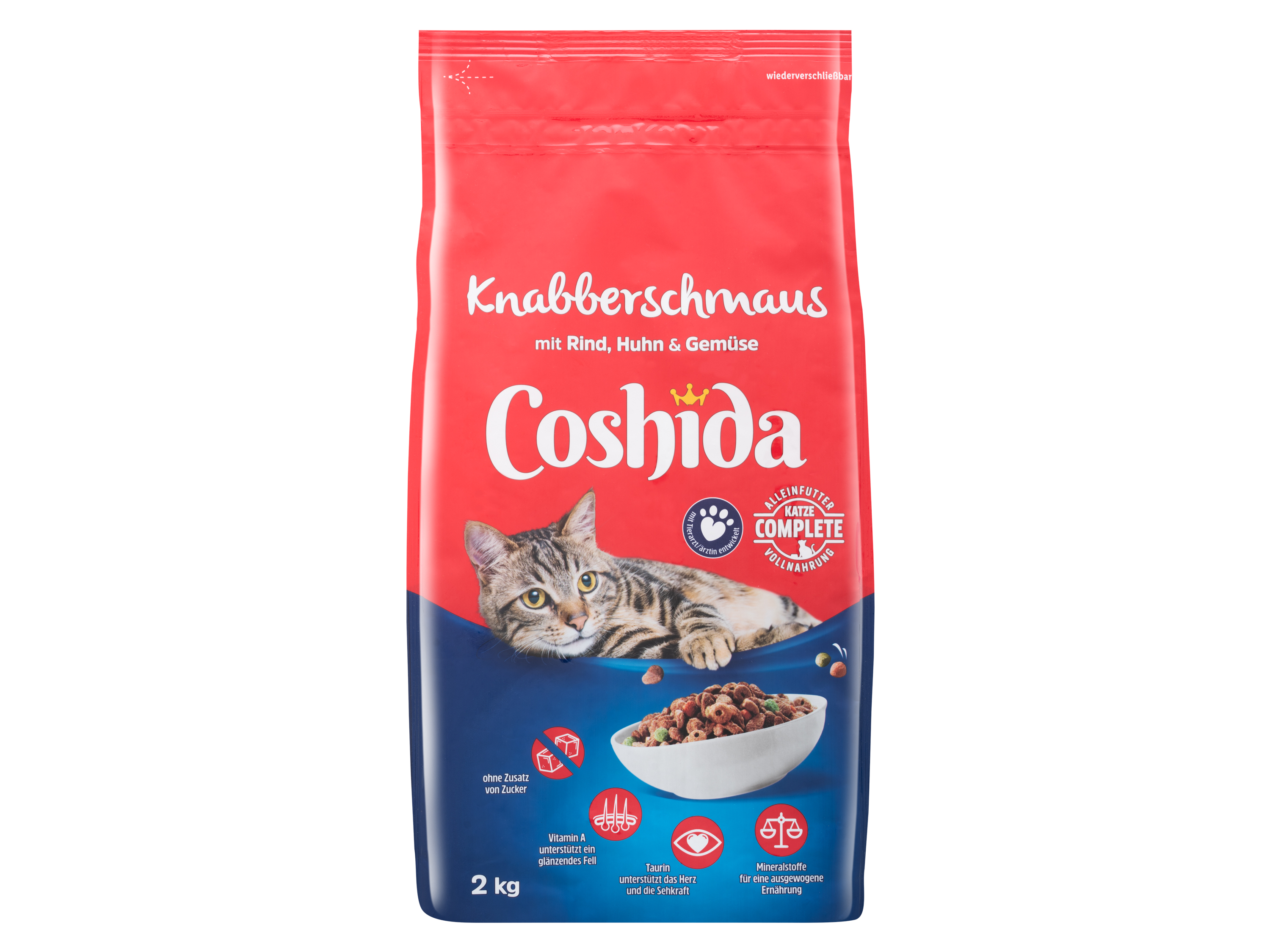 Angebot Lidl COSHIDA Katzentrockenfutter Rind, Huhn