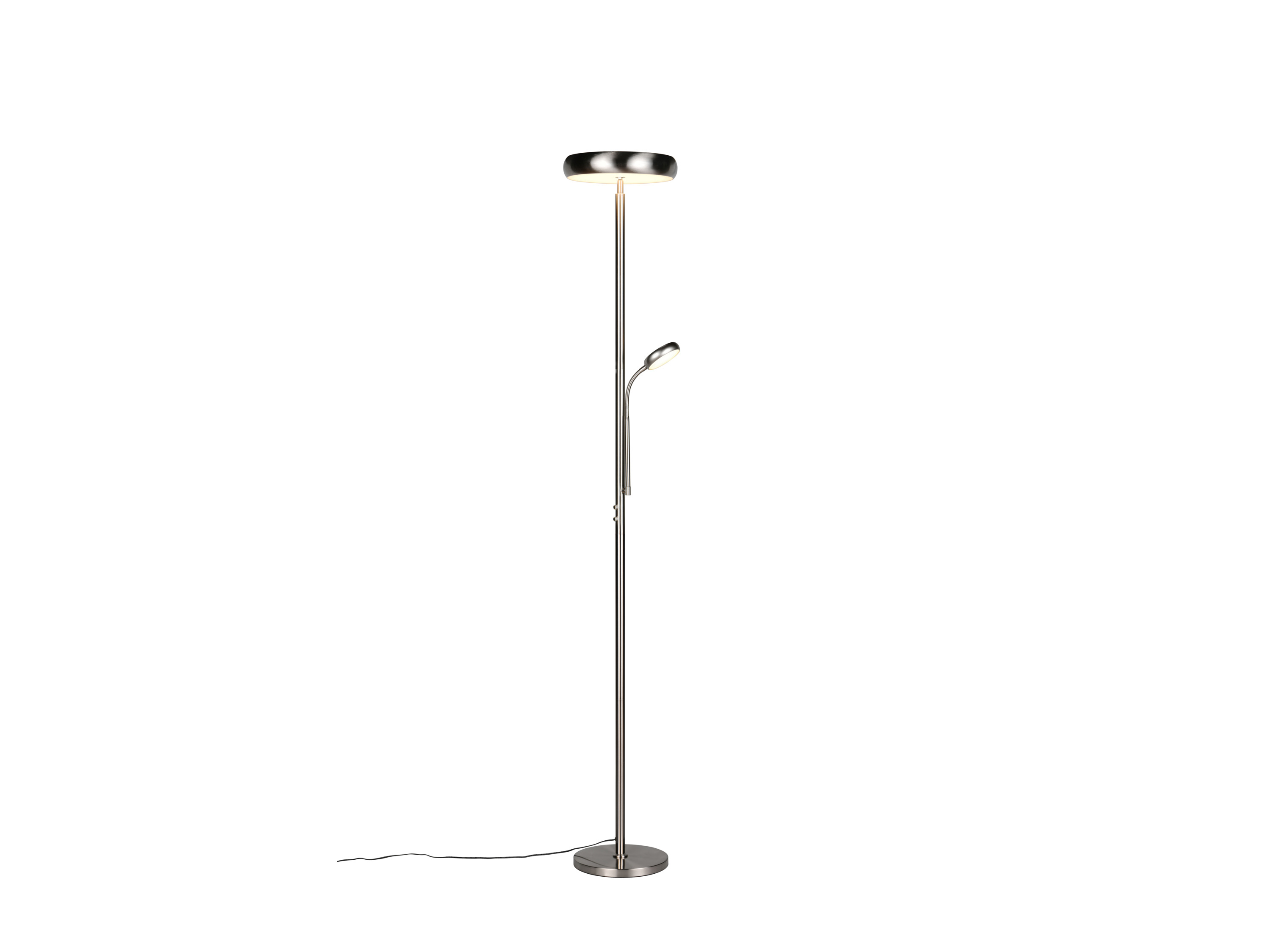 REALITY LEUCHTEN Stehleuchte Palermo mit Fernbedienung (Nickel matt, 183 cm) – Bild 3 von 4