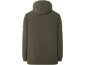 Dunkelgrüne Jacke mit Kapuze, Rückansicht