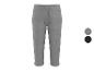 Graue Capri-Jogginghose mit Kordelzug, erhältlich in Grau und Schwarz.