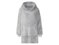 Eine graue Hoodie-Decke mit Kapuze.