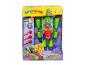 SuperThings Turbo Warrior Speed Spielzeug, ein grüner und lila Roboter in einer offenen Box.