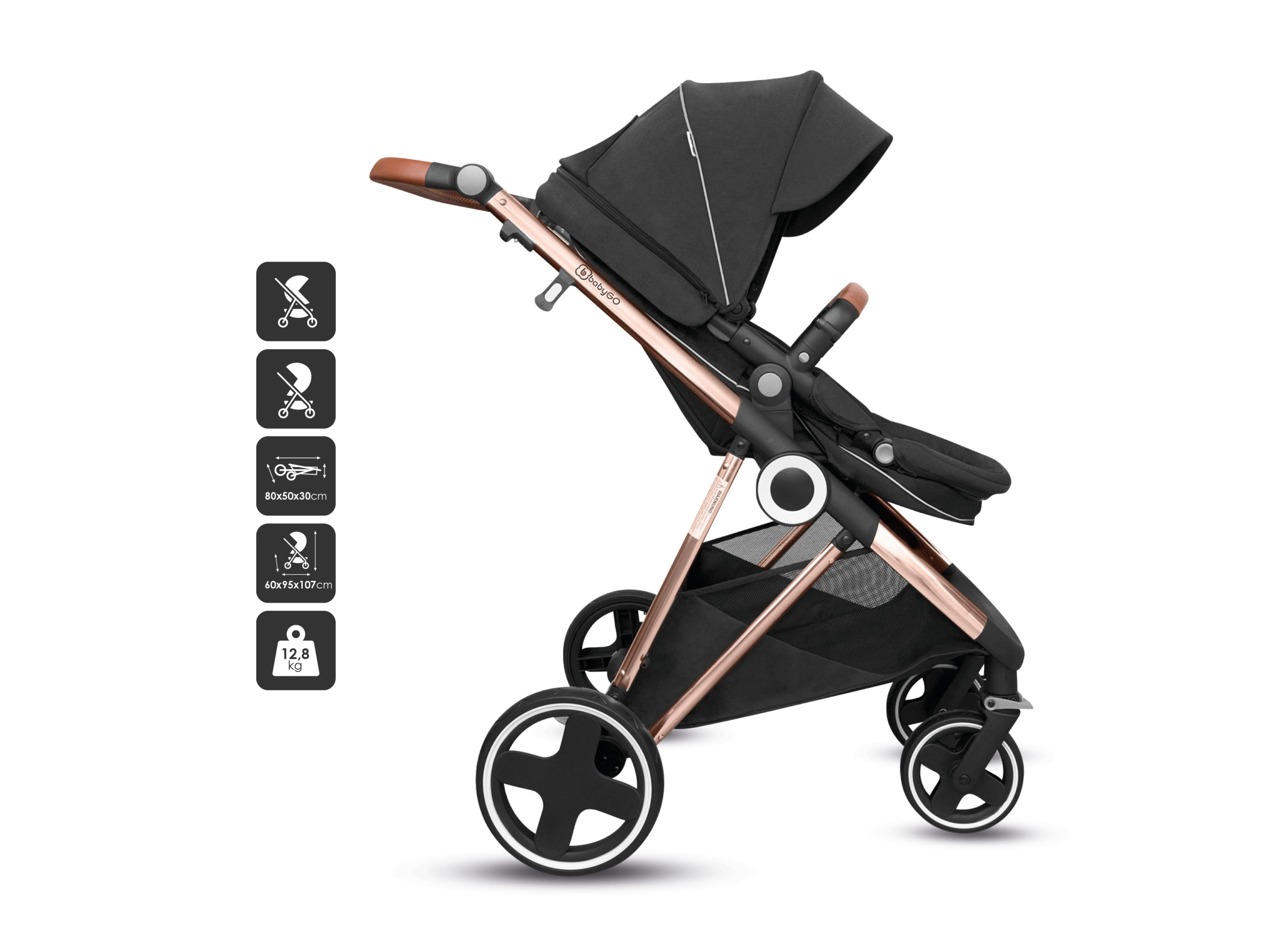 Thumbnail - BabyGO Halime 3in1-AIR (golden black)