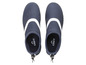 Blaue Crivit Wasserschuhe mit weißem Streifen.