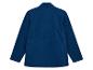 Dunkelblaue Fleecejacke mit Stehkragen, Rückansicht.