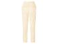 Cremefarbene Damen-Hose mit hoher Taille, Rückansicht.