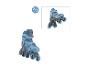 Paar blaue Rollschuhe mit 2-in-1-Modus