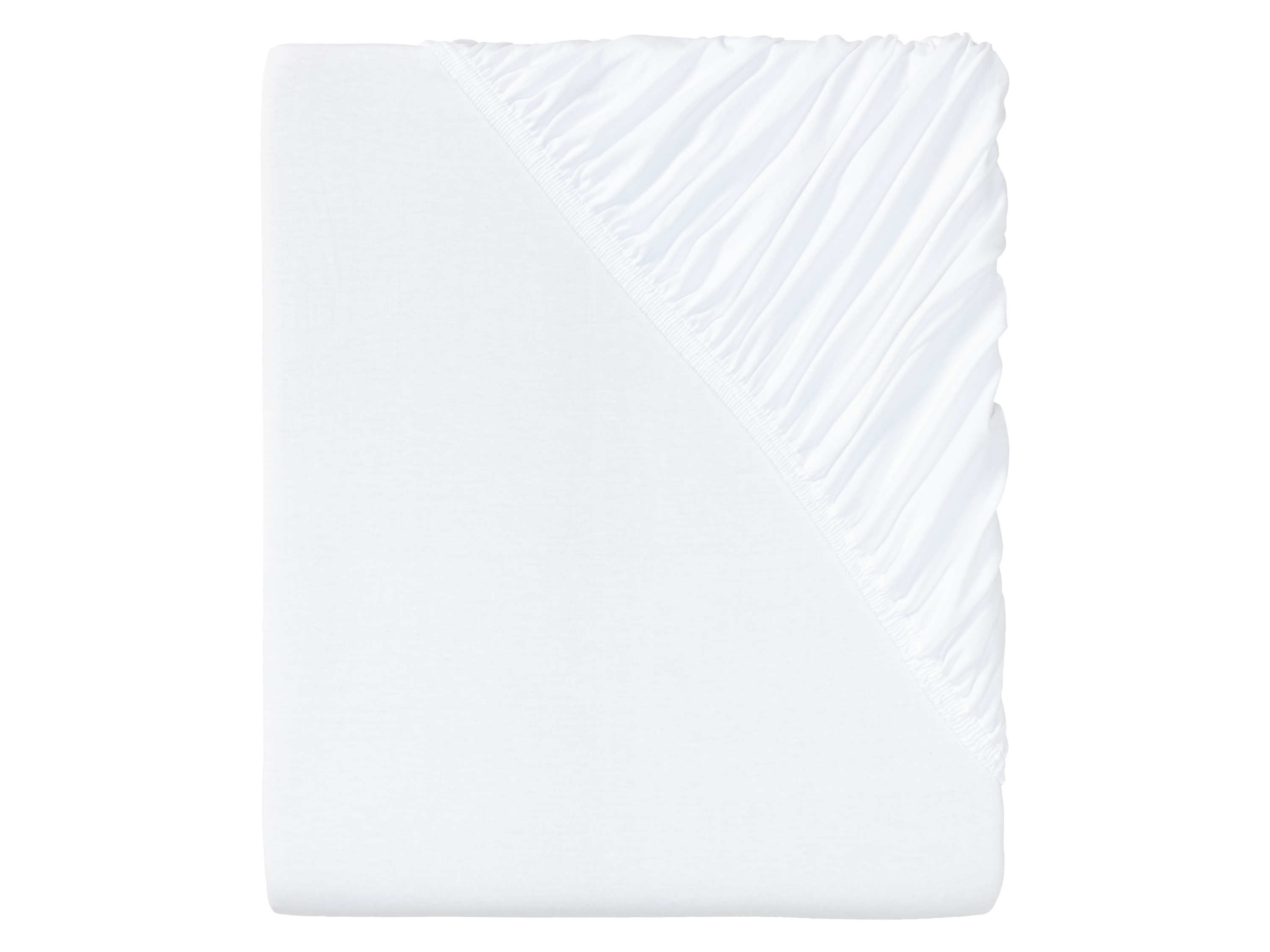 LIVARNO home Spannbettlaken Jersey 90-100x200x25cm (Weiß) | 04052916289075