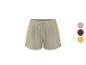 Beige Sportshorts mit Kordelzug, in drei Farben erhältlich.