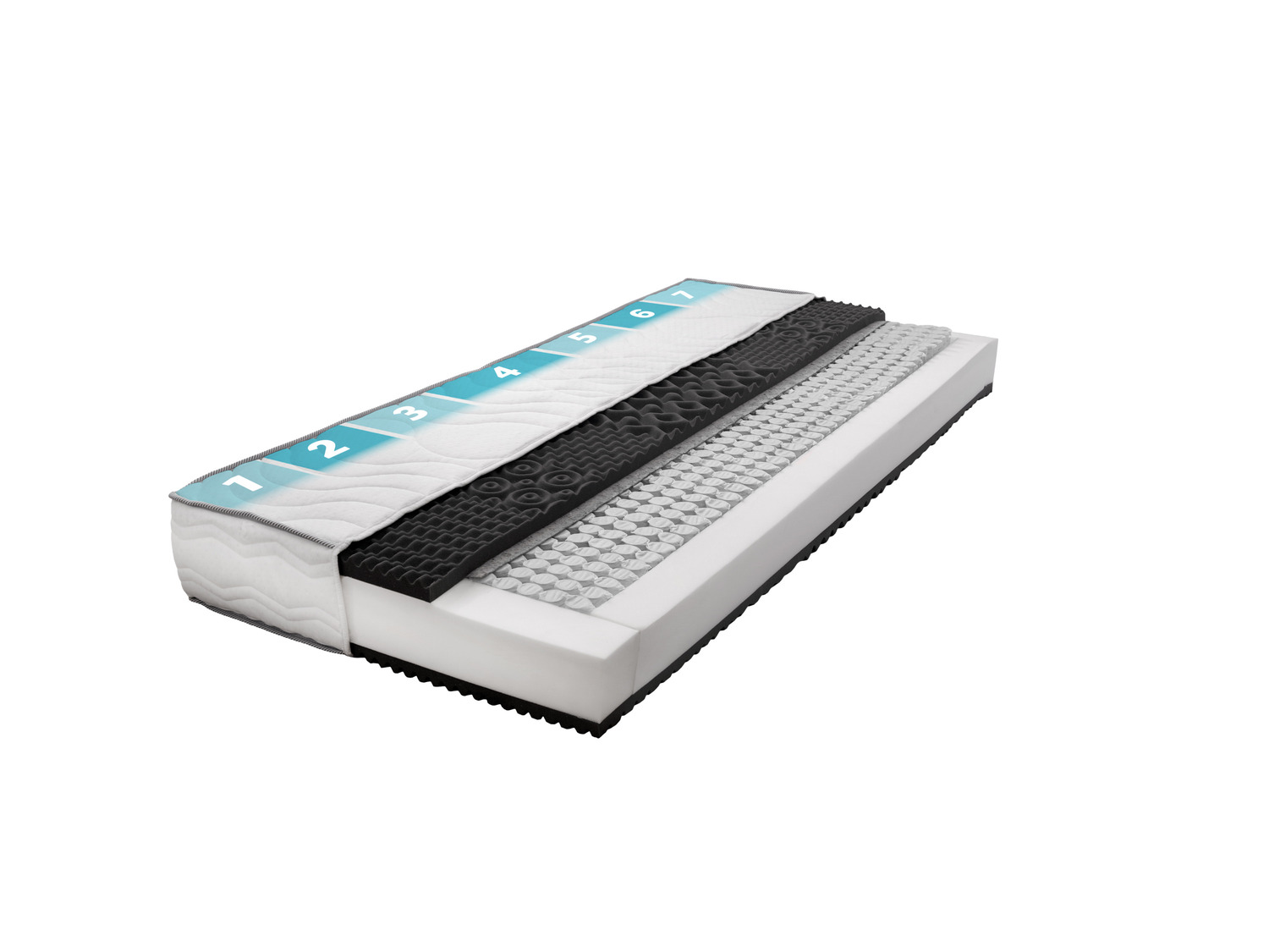 Meradiso 7 Zonen Tonnentaschen Federkernmatratze H3 140x200 Cm 1000er-7-Zonen Tonnentaschen-Federkernmatratze, H3, 14…