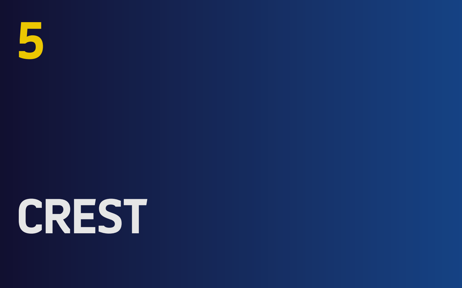 Siegel mit der Nummer 5 und dem Wort „CREST“.