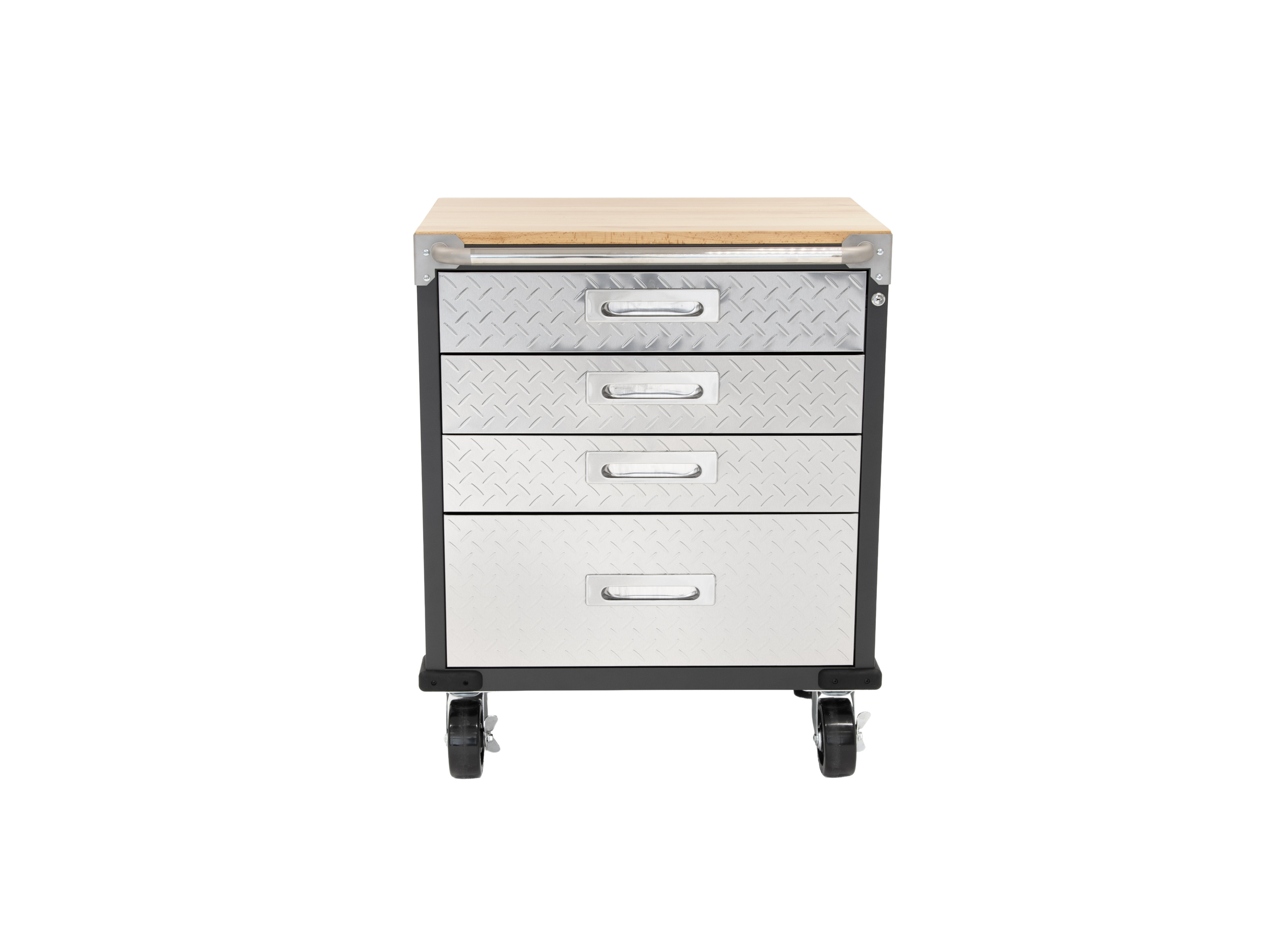 RIKTA ProLine Rollwagen mit 4 Schubladen, B 71 X T 46 X H 89cm, 154kg Belastung, FSC 100%, Buche