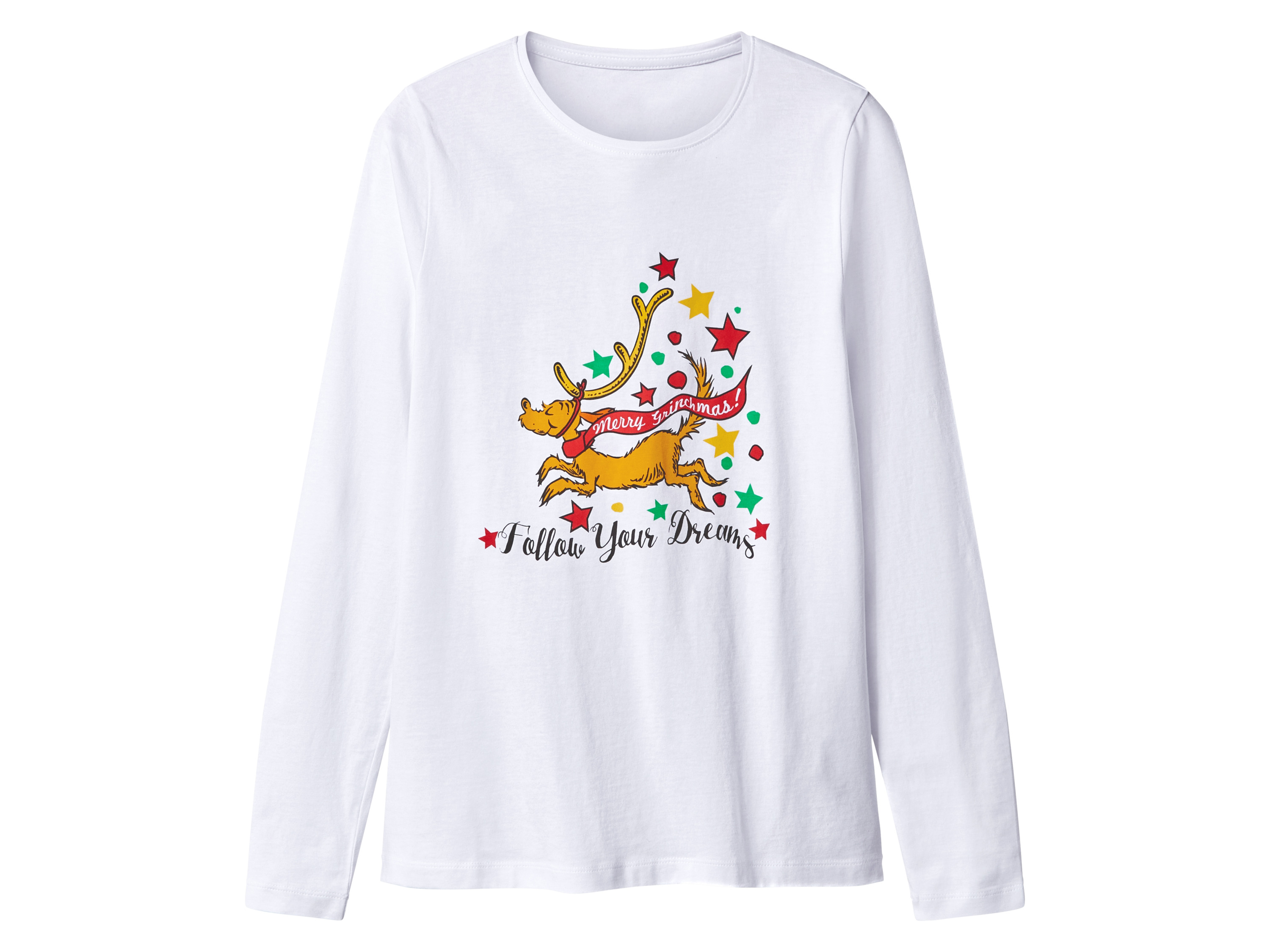 Thumbnail - Damen Pyjama (weiß/rot, L(44/46))