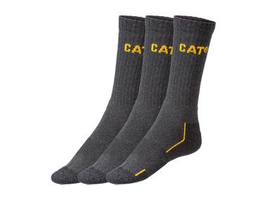 Caterpillar - Herren Arbeitssocken, 3 Paar, mit Baumwolle (grau, 43-46)