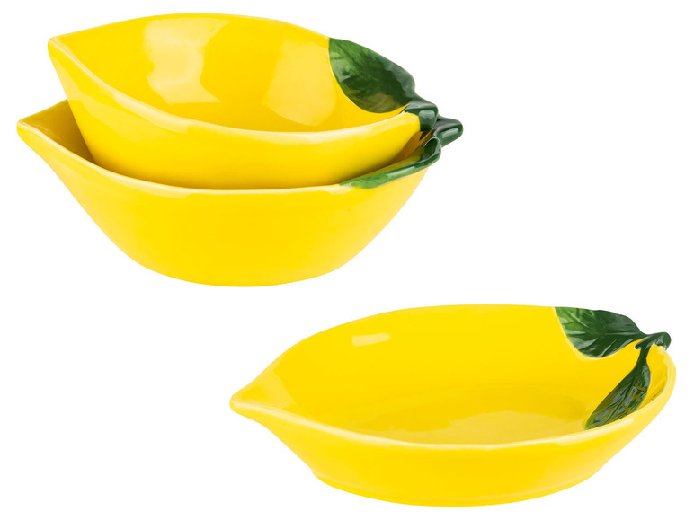 Gehe zu Vollbildansicht: ERNESTO® Schalen-Set / Servierschale, im Zitronen-Design - Bild 1