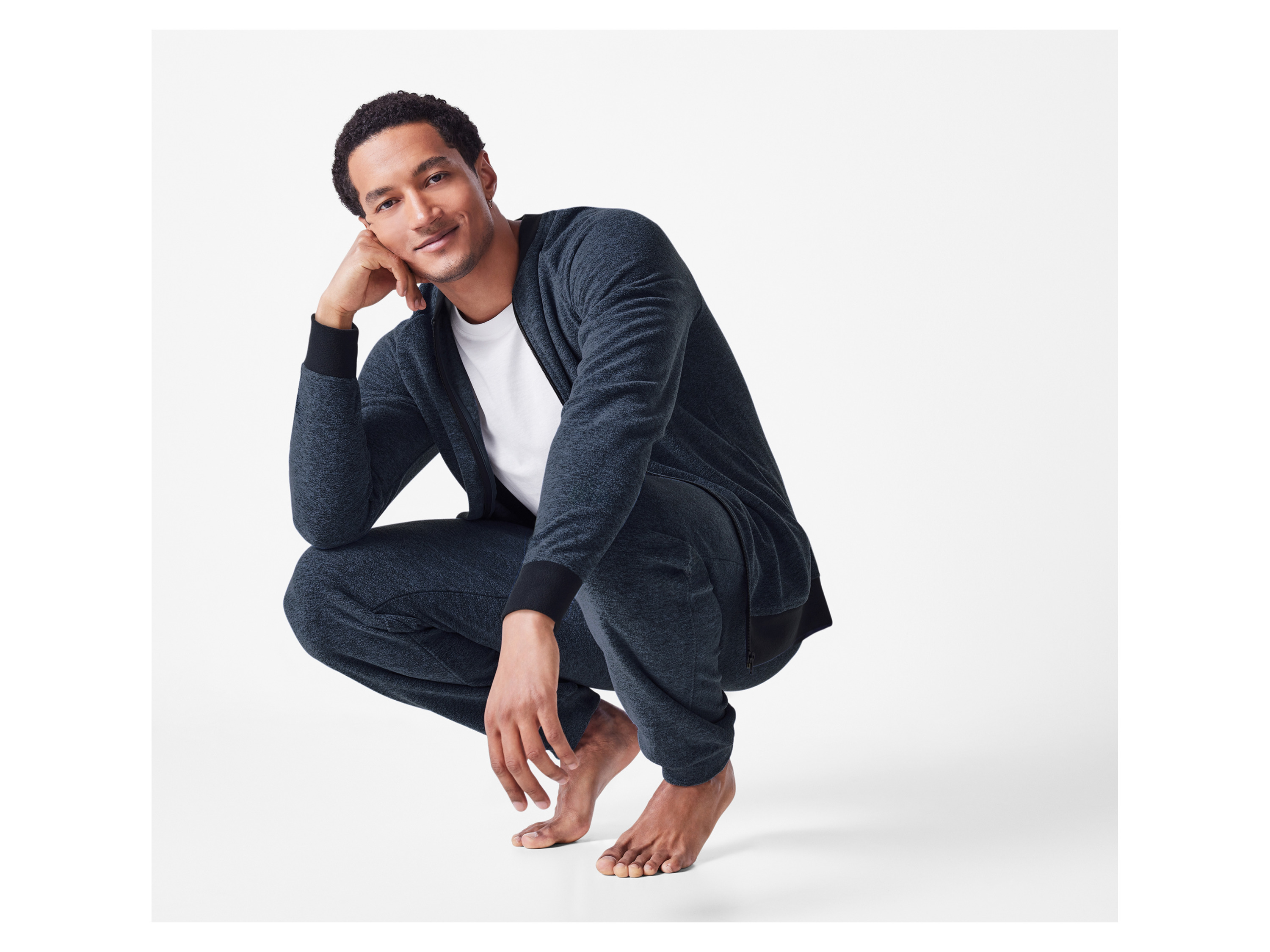Thumbnail - esmara Men Herren Fleece-Hausanzug (Blau, L (52/54))