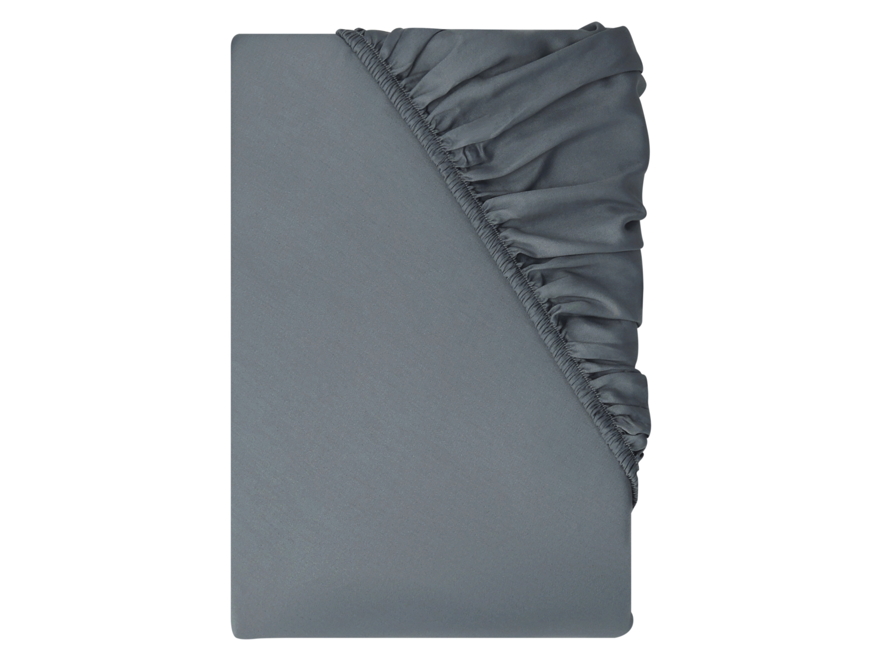 LIVARNO® Satin-Spannbettlaken, 180-200 x 200 cm (Dunkelgrau)