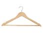 Heller Holzkleiderbügel mit Metallhaken